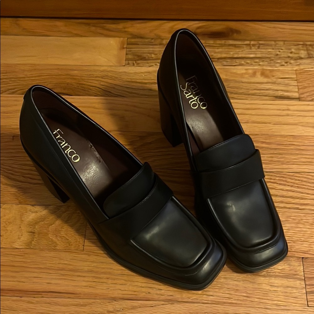 Franco Sarto Black Women's Loafer Heels
